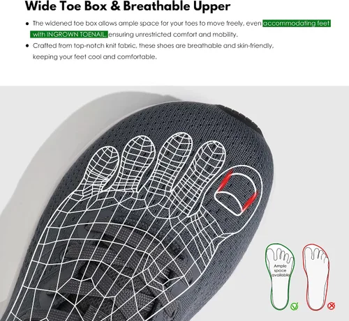Miniatura 3 de Ortho+rest Zapatos de punta ancha para hombre, para aliviar el dolor, para correr, caminar, para uñas encarnadas
