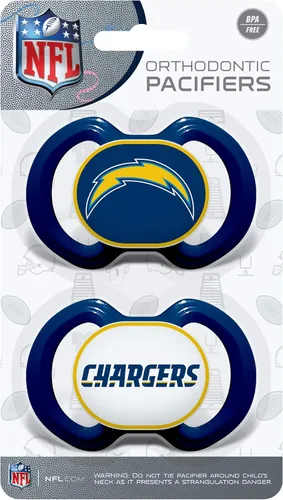 Miniatura 2 de BabyFanatic - Chupete de 2 unidades, NFL Los Angeles Chargers, equipo oficial de la liga
