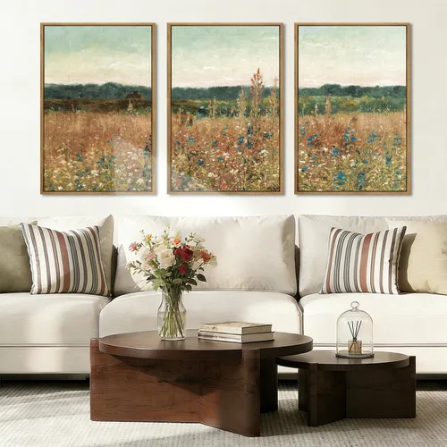 Miniatura 23 de BINCUE Lienzo de plantas botánicas neutrales, 6 piezas, arte de pared rústico, pinturas de pared de granja, impresiones botánicas de plantas
