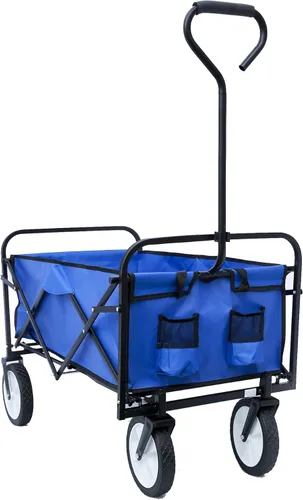 Miniatura 9 de Kaito TC3015 Carro utilitario plegable para exteriores con ruedas de 8 pulgadas y mango acolchado (rojo)