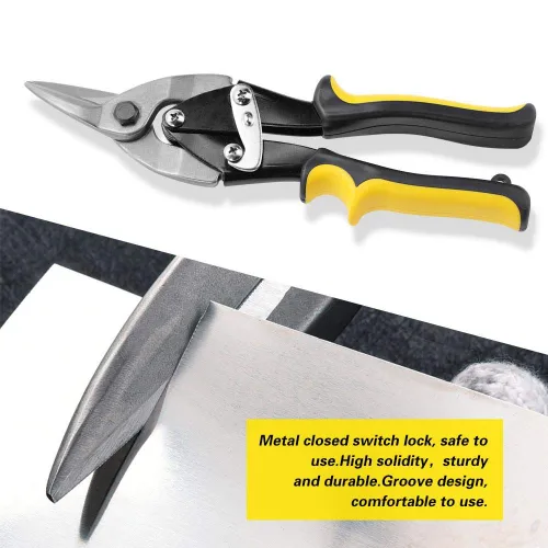 Miniatura 3 de Cortadores de aviación Snip Sheet Metal Snips Cromo Vanadio Acero Aviación Cortadores 9.6 pulgadas Aviación Latas Snips para Hoja de Hierro