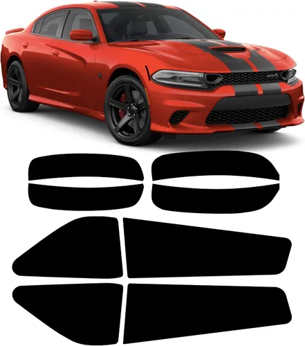 Superposiciones agresivas para Dodge Charger 2015-2020. Superposiciones de luz de marcador lateral tintada delantera y trasera. Lámina de vinilo