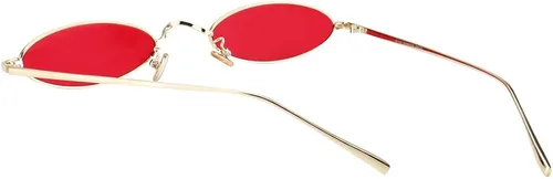 Miniatura 7 de MEETSUN Gafas de sol ovaladas vintage con marcos de metal pequeños, lentes góticos de diseño