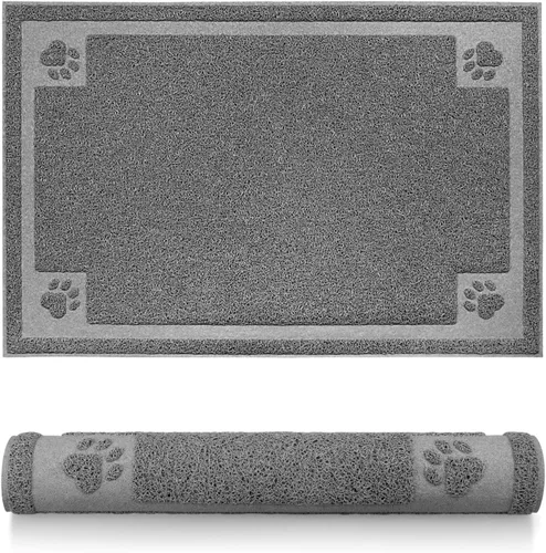 Tapete de alimentación de mascotas para perros y gatos grandes, 35 x 25 pulgadas, flexible e impermeable para alimentos y agua, tapete de comida