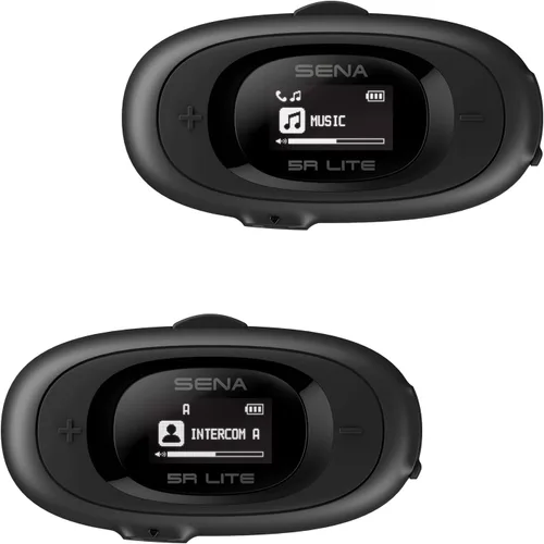 Sena 5R LITE Auriculares de intercomunicación Bluetooth bidireccionales HD para motocicleta, paquete doble