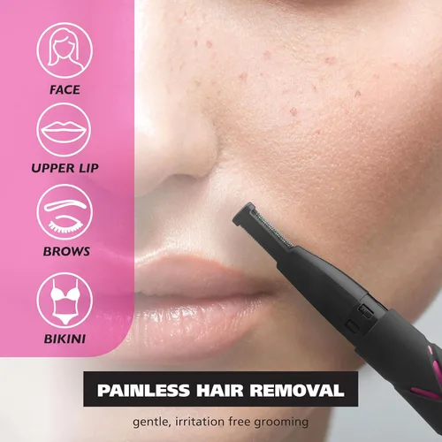Miniatura 2 de Wahl DualTech 3026635 - Recortadora de pelo a batería, recortadora facial para mujer, cabezal de doble cara, agarre cómodo, removedor de vello