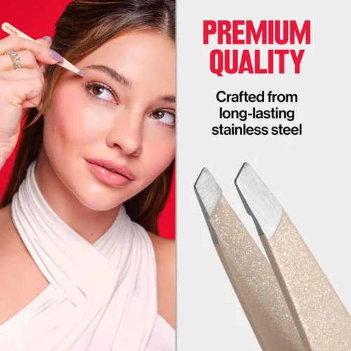 Miniatura 5 de Revlon Designer Series - Pinzas inclinadas de alta precisión, hechas con acero inoxidable de larga duración, 1 unidad