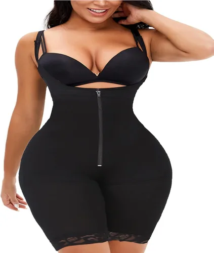 Fajas moldeadoras de cuerpo completo para mujer, con control de abdomen, fajas colombianas para mujer, moldeador de cuerpo medio muslo, etapa 1 2