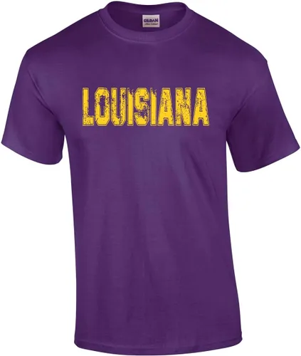 Miniatura 10 de Camiseta de manga corta para hombre, diseño con nombre de estado desgastado, para hombre