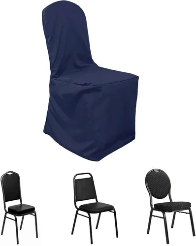 Miniatura 12 de Balsa Circle 10 fundas de poliéster negro para sillas de banquetes para fiestas, bodas, ropa de cama, decoración, comedor, ceremonia, recepción