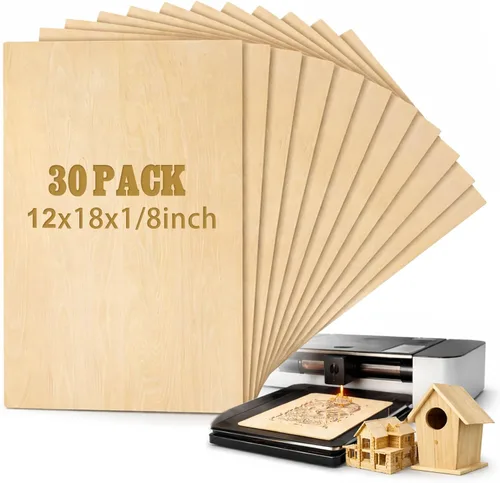 Miniatura 21 de Juexica 12 piezas de hojas de tilo de 3 mm 1/8" x 12" x 18" tablero de madera contrachapada hojas delgadas para manualidades en madera proyectos