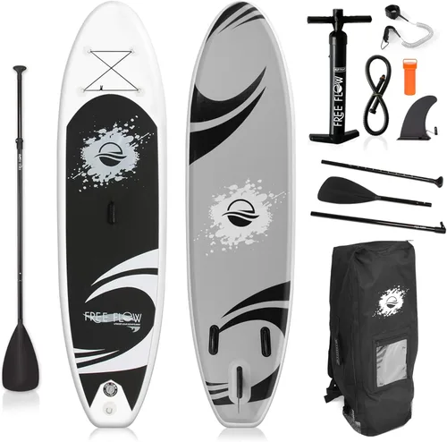SereneLife Tabla de Stand Up Paddle Inflable con Accesorios SUP Premium – Diseño Amplio y Estable con Almohadilla de Cubierta EVA Antideslizante Gris