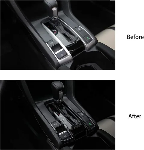 Miniatura 7 de Thenice para caja de engranajes de la 10ª generación Civic CVT de transmisión automática, calcomanías de panel para Honda Civic Sedán Hatchback