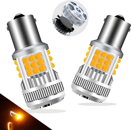 Miniatura 10 de Bombillas LED 7507, BAU15S, PY21W, amarillo ámbar súper brillantes, 4000 lúmenes, para luces direccionales, con resistencia incorporada, sin error