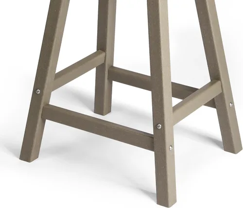 Miniatura 9 de WestinTrends Malibu - Juego de 2 taburetes de 24 alturas para exteriores/patio, madera envejecida Roble (Weathered Wood)