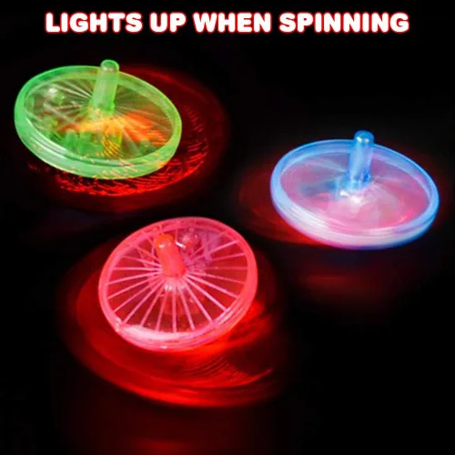Miniatura 4 de ArtCreativity Juguetes giratorios iluminados, juego de 12, juguetes giratorios intermitentes con efectos LED, recuerdos de fiesta de cumpleaños