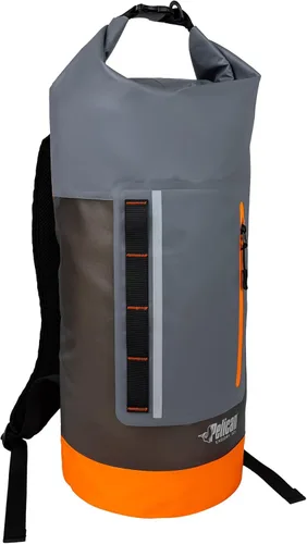 Pelican Bolsa seca impermeable 10L/20L/30L - Reflectante - Exodry - Impermeable - Mantiene el equipo seco para kayak, playa, rafting y pesca Gris