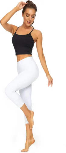 Miniatura 5 de Kcutteyg Pantalones de yoga para mujer con bolsillos, leggings de cintura alta, para entrenamiento, deportes, correr, pantalones deportivos
