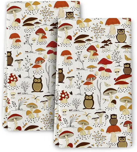 Miniatura 10 de Juego de paños de cocina decorativos estilo Mid Century Modern, lindos paños de cocina absorbentes con gato negro, paños de cocina, paños de mano