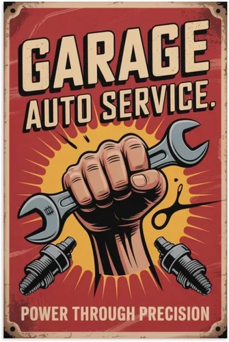 Vintage Auto Service Poster Retro Garage Repair Wall Art Motivational Decor for Mechanics Canvas Posters Unframe-style 24x36inch(60x90cm)