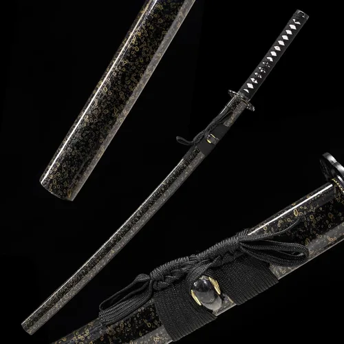 Miniatura 6 de Wuton Espada Katana real afilada 1060 de acero de alto carbono, espada samurái real de espiga completa lista para batalla, espadas samuráis
