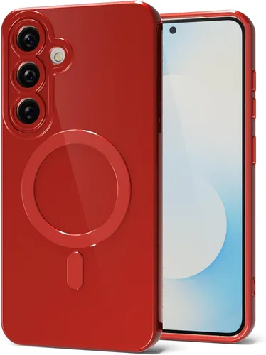 Miniatura 84 de Svanove para Samsung Galaxy S22 Funda de teléfono de silicona magnética, compatible con Magsafe, linda para mujeres, brillante color brillante, gel