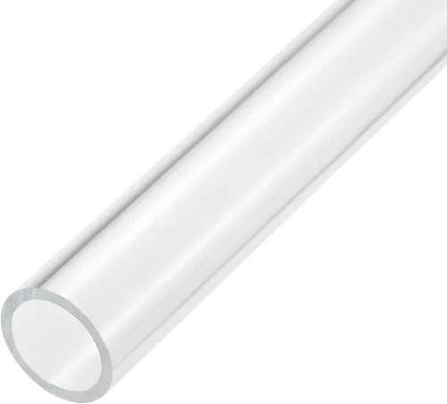 Miniatura 21 de MECCANIXITY Tubo acrílico transparente rígido redondo tubo 44mm (1.7") ID 50mm (2") OD 14" para lámparas y linternas, sistema de refrigeración por