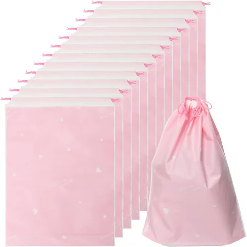 Bolsas de zapatos para viajes, organizador grande de almacenamiento de zapatos transparentes con cordón, bolsas de almacenamiento de viaje