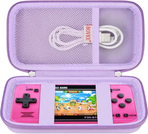 BOVKE Funda de transporte para juego de mano WELLST·G - 220 videojuegos retro precargados, mini organizador de almacenamiento portátil electrónico