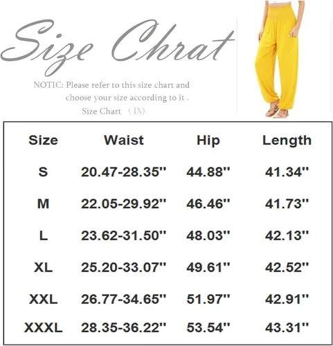 Miniatura 4 de Bemona Women's Pants, High Waist Baggy Sweatpants Joggers with Pockets Casual Flowy Boho Yoga Lounge Trousers Pants