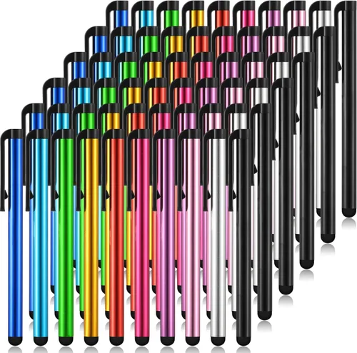 Outus 60 lápices capacitivos delgados para pantallas táctiles universales compatibles con iPhone, iPad, tablet (10 colores)
