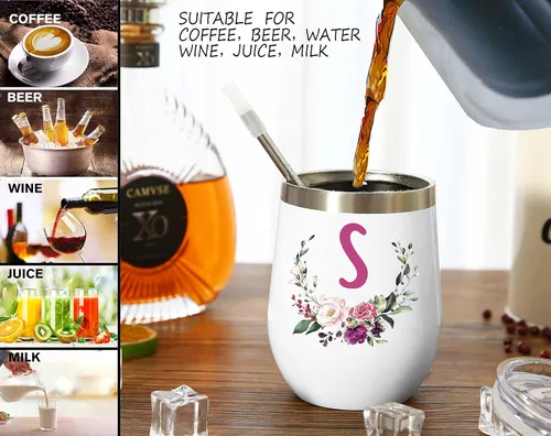 Miniatura 4 de PFL Regalos de Boda para Dama de Honor de la Novia - Regalos de Despedida de Soltera - Amigas de la Novia y Hermanas - Taza de Café de Vino de 12 oz