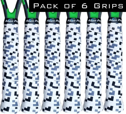 Miniatura 12 de ALIEN PROS Cinta de Agarre para Raqueta de Tenis (6 Agarres) Precortada y Sensación Seca Overgrip de Diseño para Tenis de Alto Rendimiento