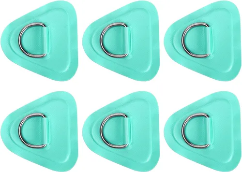Miniatura 7 de TOBWOLF 6 Pack 3.54" / 9cm Stainless Steel D-Ring Patch for Inflatable Boat Kayak Dinghy SUP, Triangular D-Ring PVC Patch Stand-Up Paddleboard Canoe