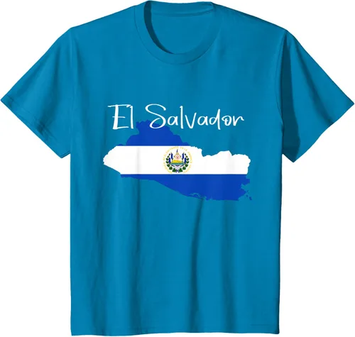 Miniatura 50 de Camiseta con la bandera de El Salvador, mapa de El Salvador, camiseta de Salvador para mujer