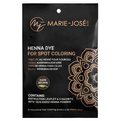 Miniatura 16 de Marie-José - Tinte de henna profesional para teñir manchas, cubre el cabello gris, retoque de raíz, bueno para 50 aplicaciones (juego de 5 colores)