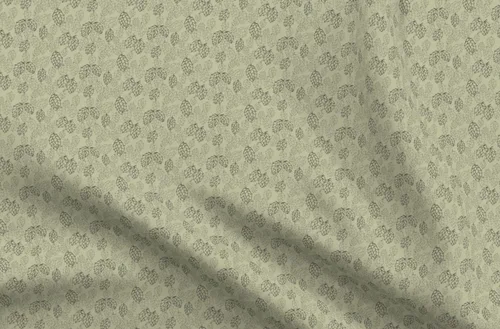 Spoonflower Tela – Flores verdes pálidas con diseño de lúpulo de cerveza y vida campestre impresas en tela de gasa – Costura de moda vestidos para