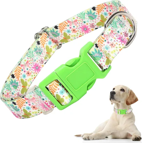 Miniatura 17 de Collares de Perro para Niñas con Patrones de Margaritas, Lindo Collar Rosa para Perras, Collares Ajustables Blandos y Duraderos para Perros XS 12