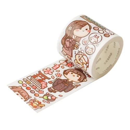 Miniatura 28 de Alideco - Cintas adhesivas decorativas pequeñas de mochi washi, ideales para suministros de diario, manualidades, álbum de recortes, bricolaje