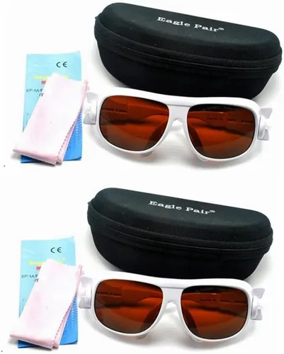 2 pares de gafas de seguridad láser 532nm 980nm 1064nm gafas protectoras 190nm-540nm y 900nm-1700nm CE YAG OD4+