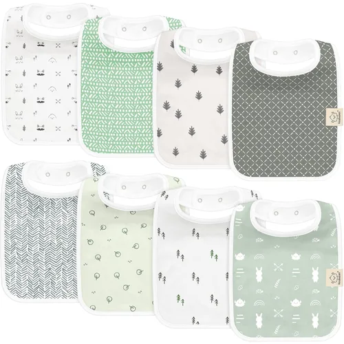 Miniatura 20 de KeaBabies Paquete de 8 baberos orgánicos para bebés para niños y niñas - Baberos súper absorbentes de algodón para bebé niña y niño, baberos