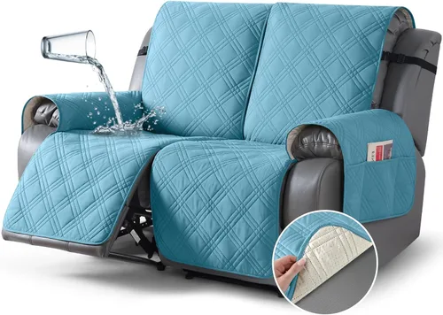 Miniatura 44 de TAOCOCO Fundas para Sillón de Dos Plazas Reclinable 100% Impermeables, Fundas Divididas para Loveseat Reclinable, Funda Antideslizante para Sofá