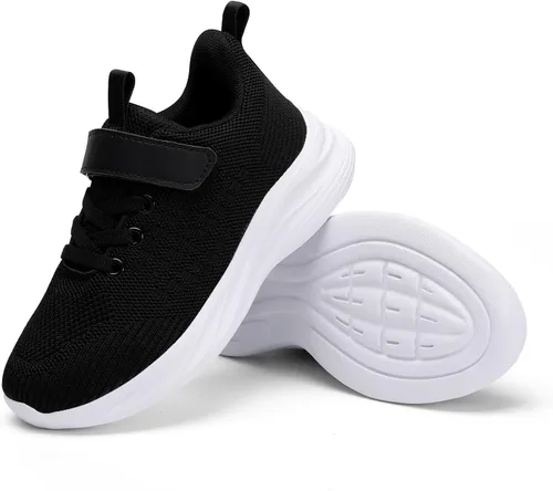 Zapatos negros para niños y niñas, zapatillas de tenis para niños, zapatos escolares para niños pequeñosniños grandes