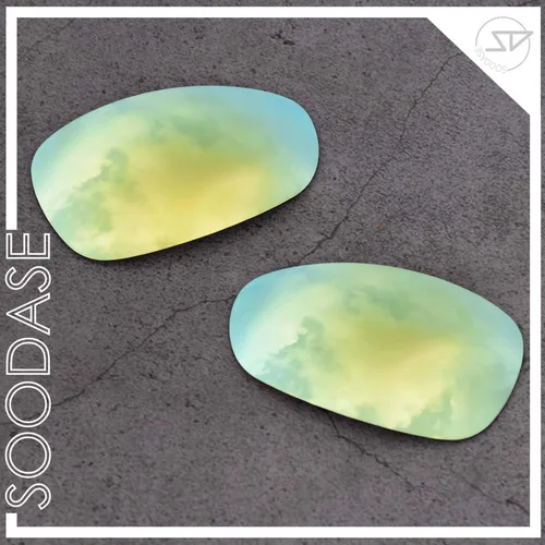 Miniatura 3 de SOODASE - Gafas de sol polarizadas de repuesto para Oakley Juliet, color azul, dorado y plateado