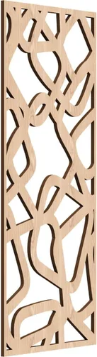 Miniatura 136 de Acme Paneles de pared decorativos de madera con calado, 9 3/8 pulgadas de ancho x 24 3/8 pulgadas de alto x 1/4 de alto, roble rojo