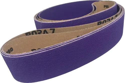 Miniatura 2 de Cinturones de lijado de cerámica púrpura de alto rendimiento de 2 x 72 para molienda de metal, ideal para fabricantes de cuchillos