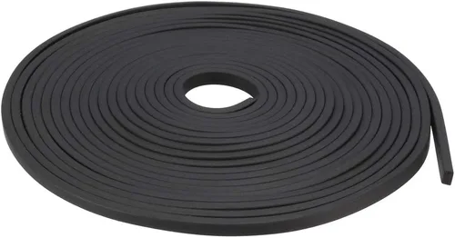 Miniatura 45 de uxcell Tira de sello de goma rectangular maciza, 0.197 in de ancho, 0.118 in de grosor, 3.3 ft de largo, color negro