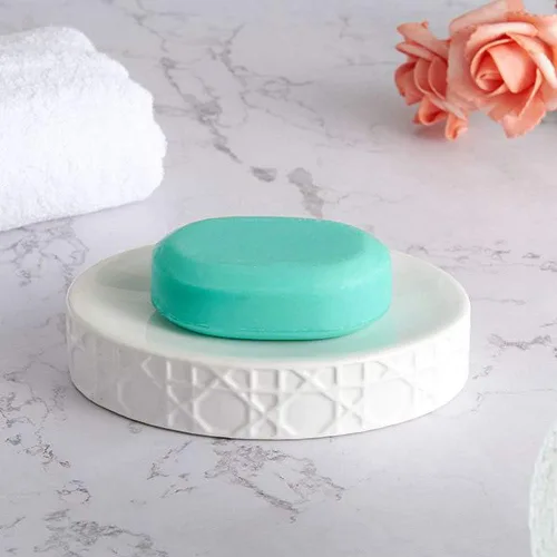Miniatura 6 de CAA'S - Juego de accesorios de baño de cerámica de 4 piezas para decoración de baño, incluye dispensador de loción, soporte para cepillos