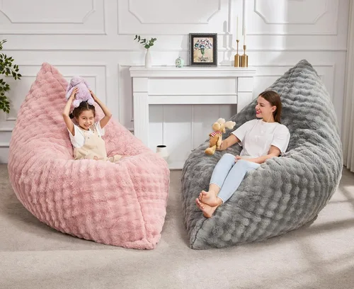 Miniatura 2 de Hobestluk Silla Puf 3 en 1, Sillas Puf Gigantes para Adultos con Cubierta de Burbujas, Cojín de Suelo Convertible con Cubierta Lavable a Máquina
