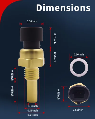 Miniatura 6 de VEHICODE Sensor de temperatura del refrigerante del motor, sensor de temperatura del agua ECT compatible con Chevrolet Chevy Silverado Suburban